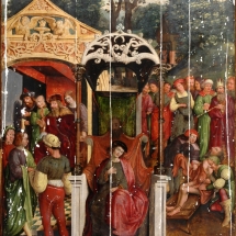 Ronald de Jager Restauratie en Conservatie van Schilderijen Gerechtigheidstriptiek linkerzijluik tijdens restauratie