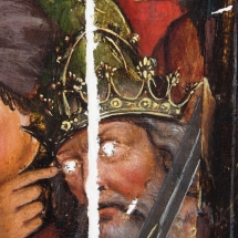 Ronald de Jager Restauratie en Conservatie van Schilderijen Gerechtigheidstriptiek rechterzijluik tijdens restauratie detail