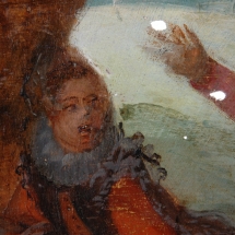 Ronald de Jager Restauratie en Conservatie van Schilderijen David Vinckboons tijdens restauratie detail