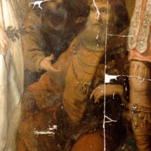 Ronald de Jager Restauratie en Conservatie van Schilderijen Ferdinand Bol Scipio tijdens restauratie detail
