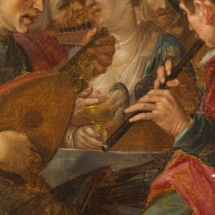 Ronald de Jager Restauratie en Conservatie van Schilderijen Jacob Waben Vrouw Wereld tijdens restauratie detail