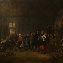 Ronald de Jager Restauratie en Conservatie van Schilderijen Hendrick Bogaert Boerenbruiloft na restauratie strijklicht-opname